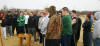Applicants wait to begin their Physical Agility Test