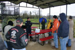 Sgt. Brown briefs the class before they begin their day at the shooting range.